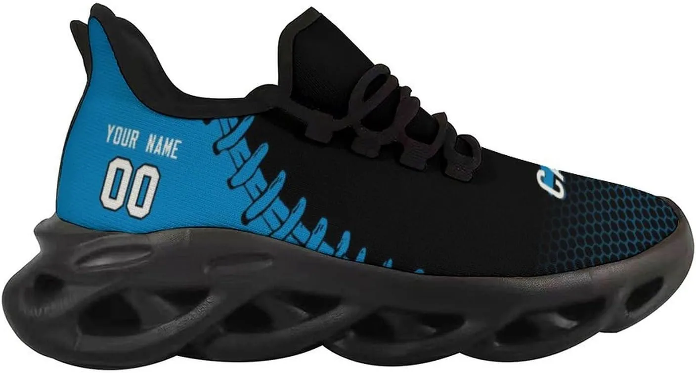 Custom Men's Sneakers Football Personalized Breathable Fan Gift Name & Number Athletic Gym Slip-on Shoes