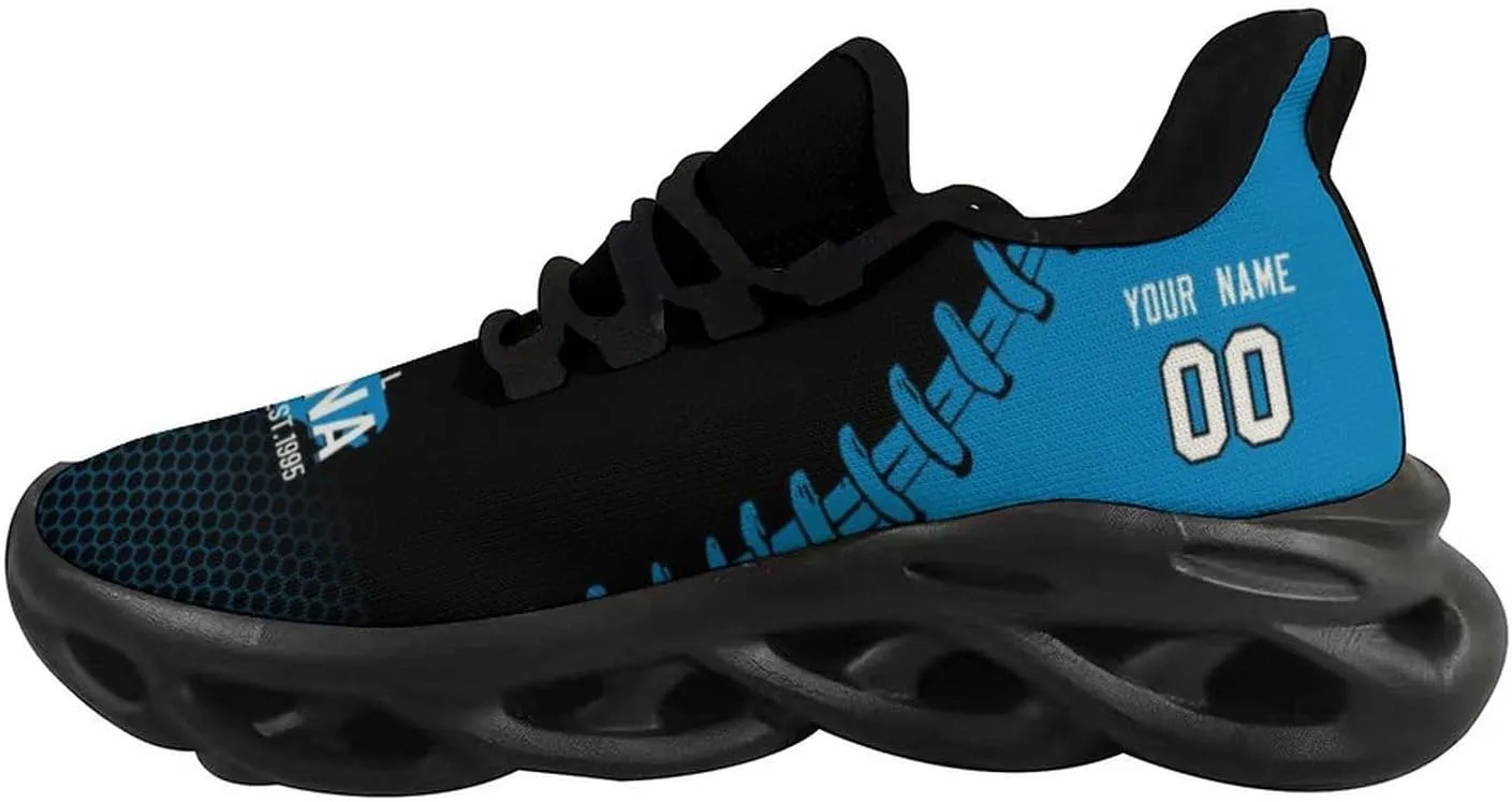 Custom Men's Sneakers Football Personalized Breathable Fan Gift Name & Number Athletic Gym Slip-on Shoes