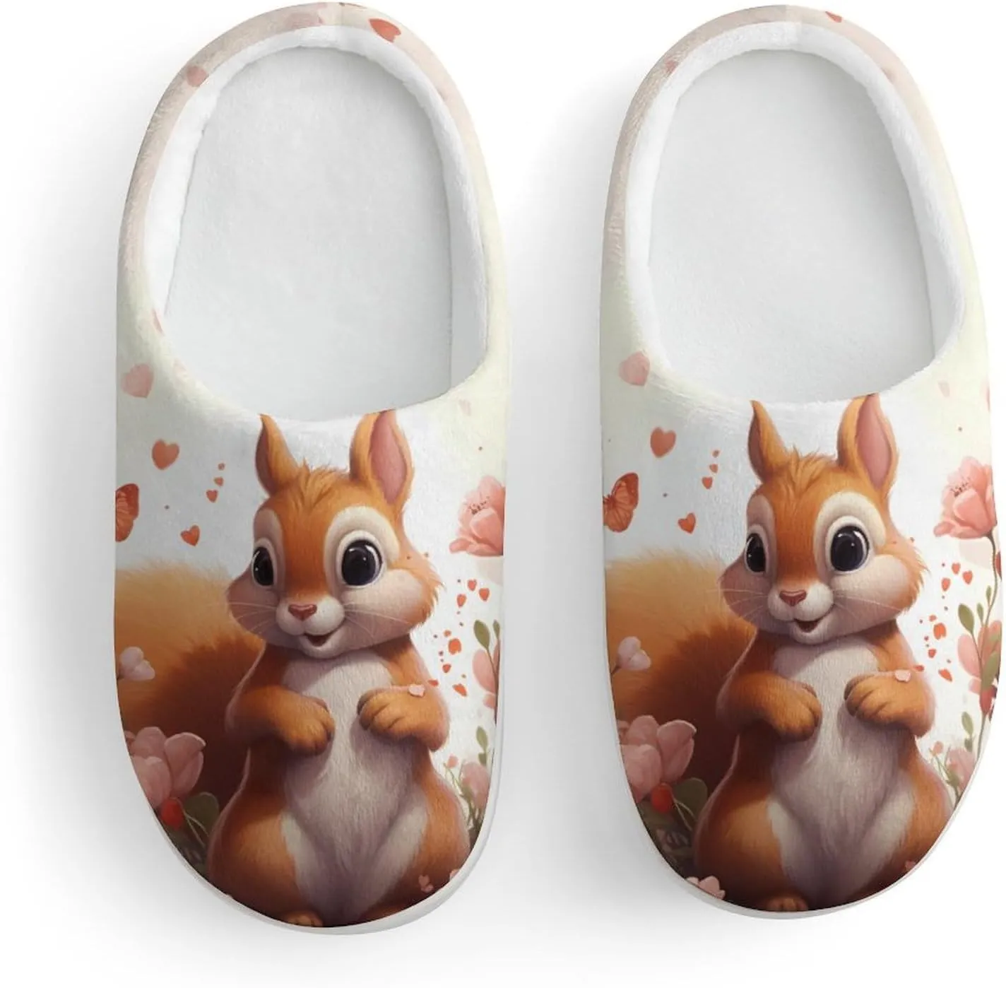 Cute Hamster Kids Slippers for Girls Boys Winter Warm Plush Slip On House Slippers for Indoor Outdoor