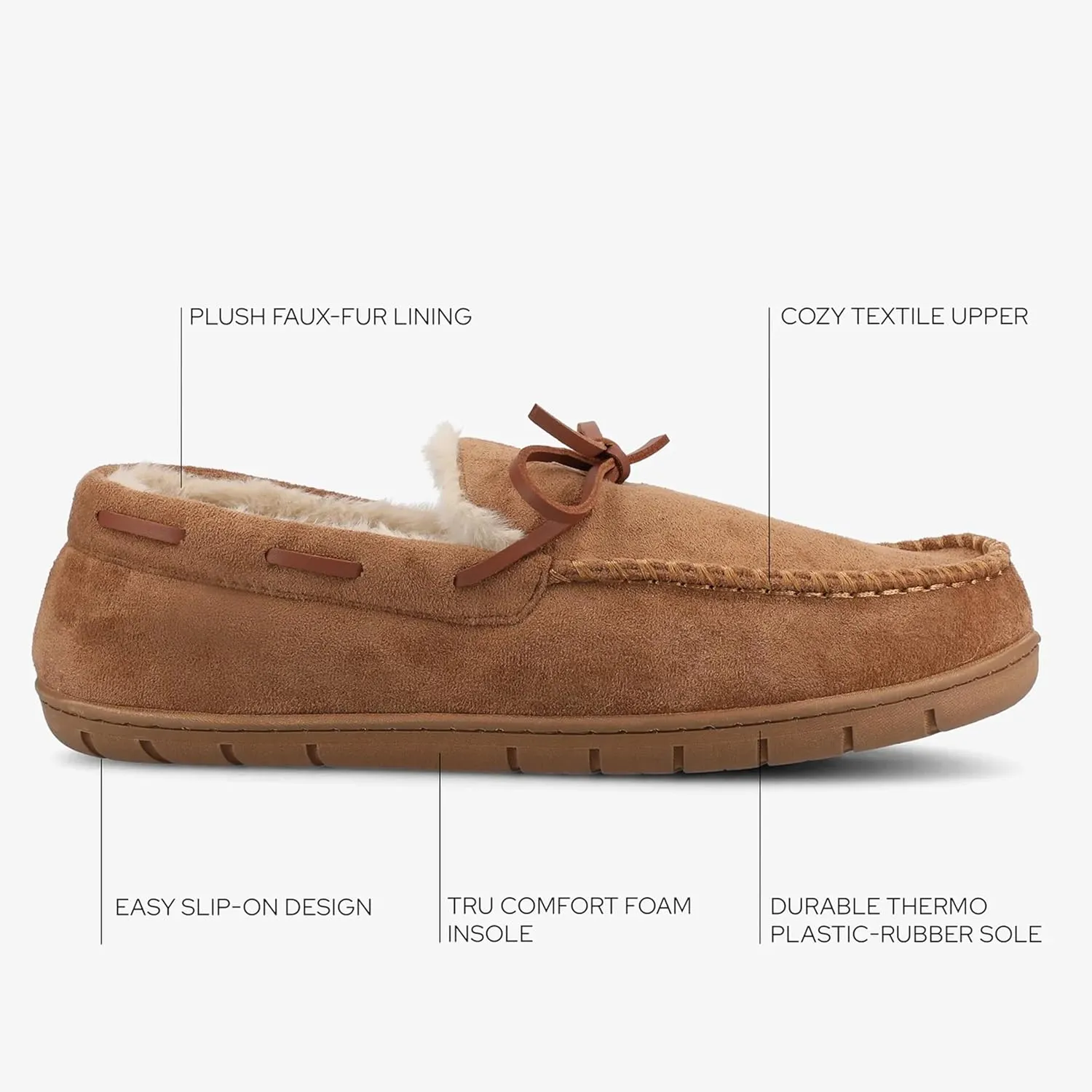 Dakine Men's Bay Indoor Outdoor Cozy Memory Foam Comfort Moccasin Slipper