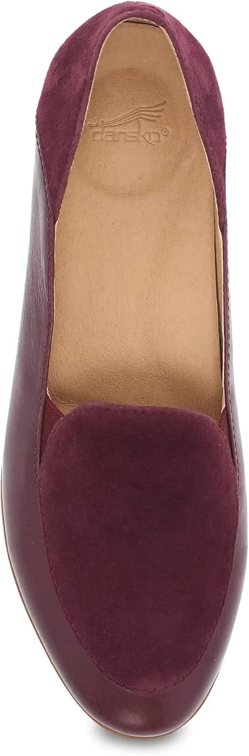 Dansko Lace Slip-On Loafer for Women – Comfortable Flat Shoes with Arch Support – Versatile Casual to Dressy Footwear – Lightweight Rubber Outsole