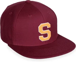 Daxton Classic Snapback White Neon Orange A to Z Letters Flat Bill Visor Cap
