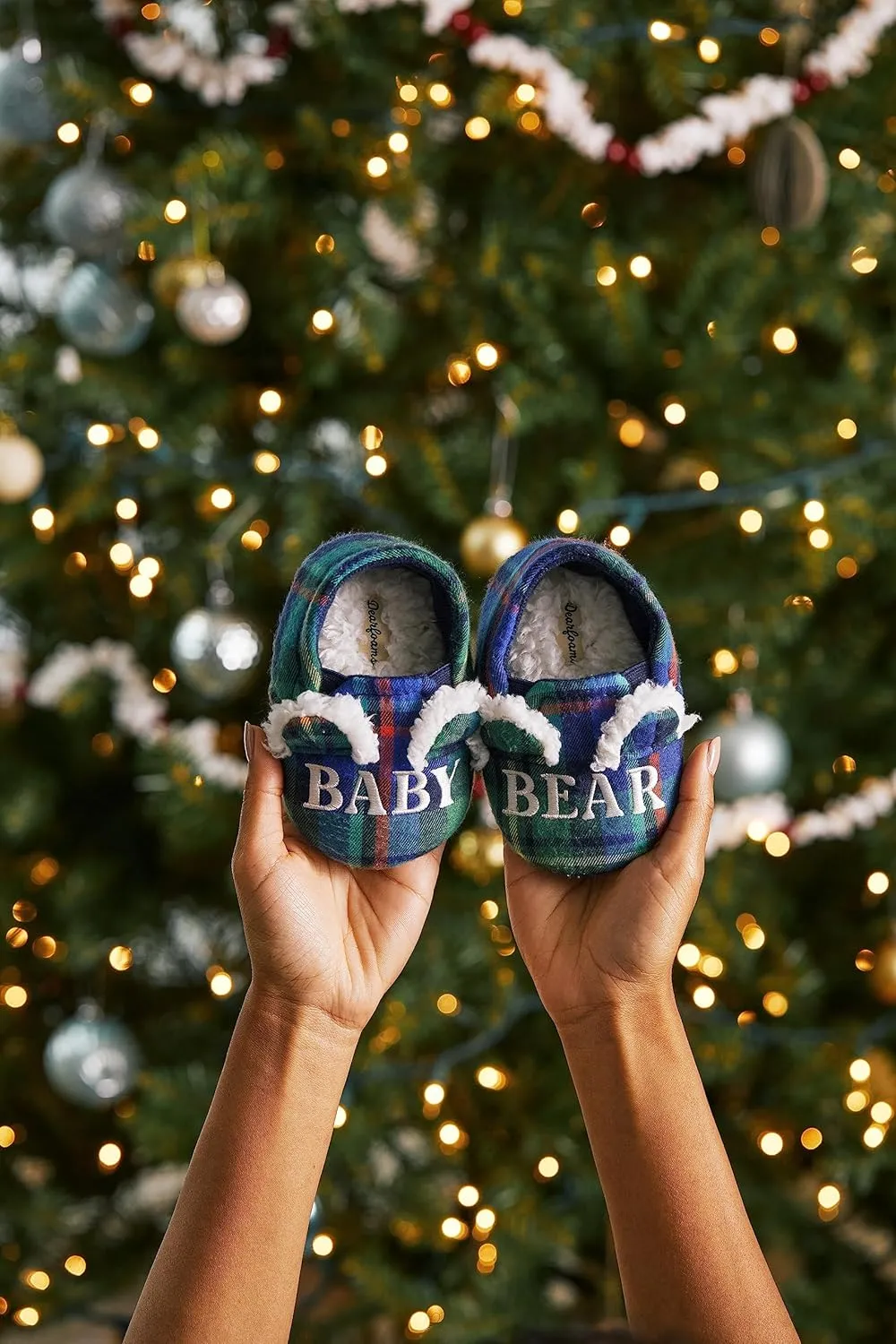 Dearfoams Toddler and Kids' Lil Bear Baby Bear Slipper