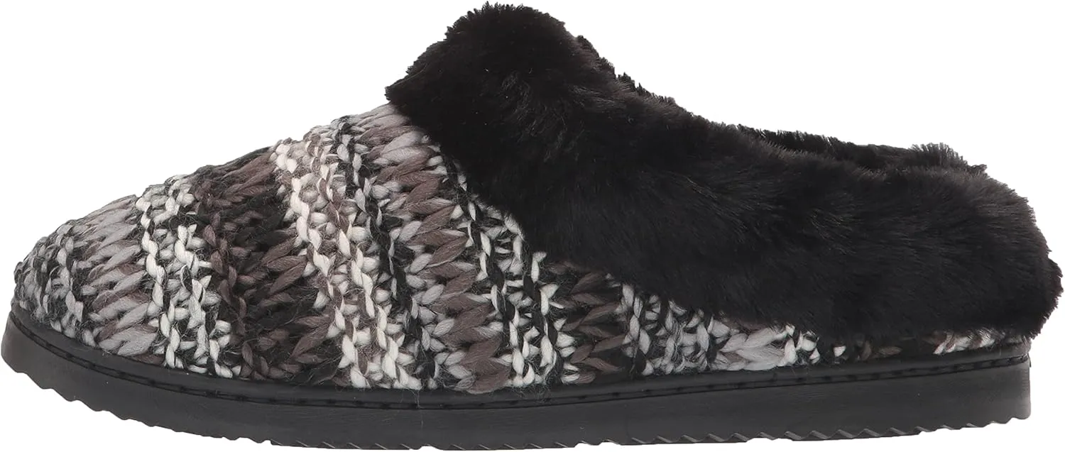 Dearfoams Women's Cora Striped Knit Clog Slipper