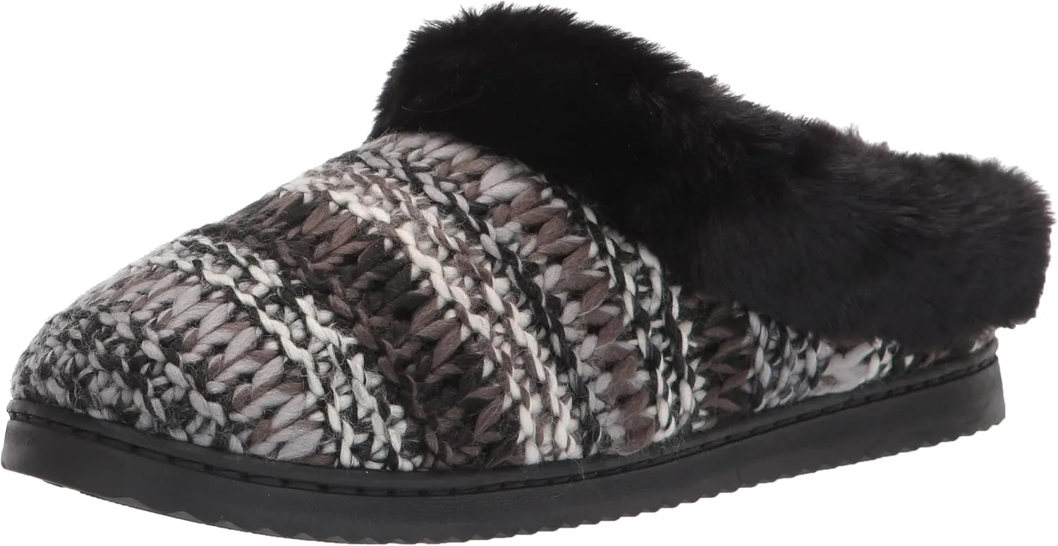 Dearfoams Women's Cora Striped Knit Clog Slipper