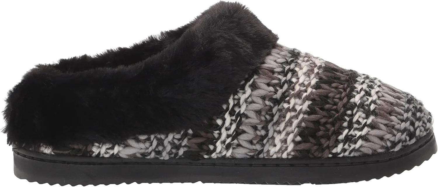 Dearfoams Women's Cora Striped Knit Clog Slipper
