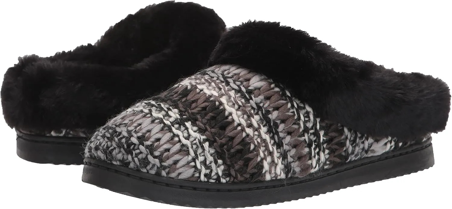 Dearfoams Women's Cora Striped Knit Clog Slipper