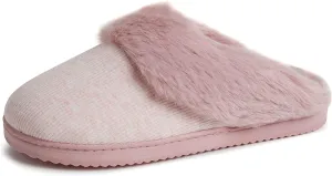 Dearfoams Women's Dahlia Rib Knit Scuff Slipper