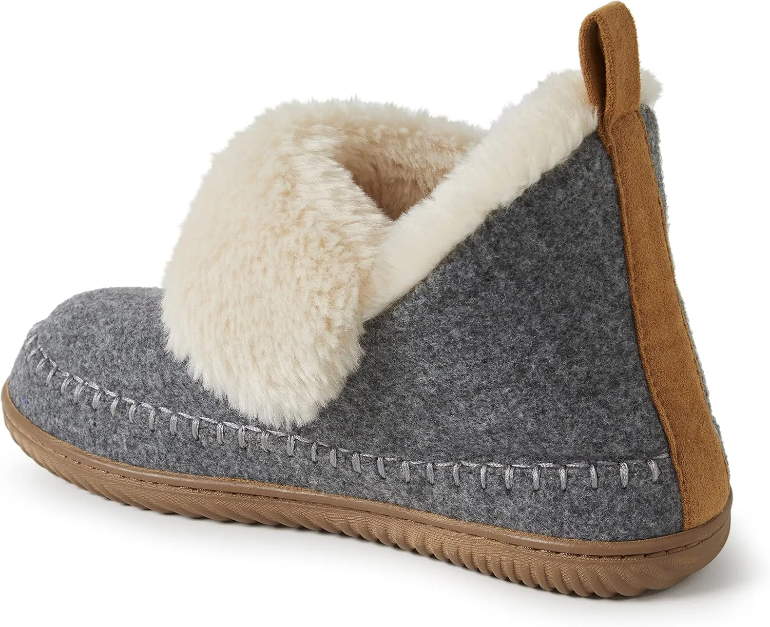 Dearfoams Women's Moritz Indoor/Outdoor Cozy Bootie Camping Furry Slipper