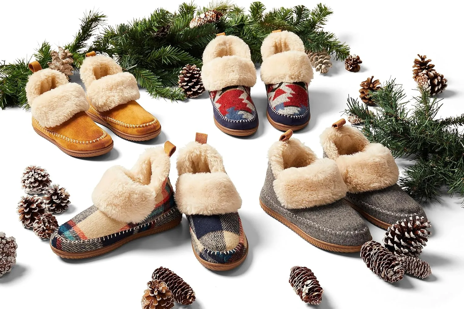 Dearfoams Women's Moritz Indoor/Outdoor Cozy Bootie Camping Furry Slipper