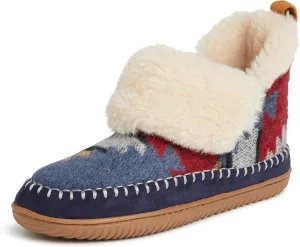 Dearfoams Women's Moritz Indoor/Outdoor Cozy Bootie Camping Furry Slipper