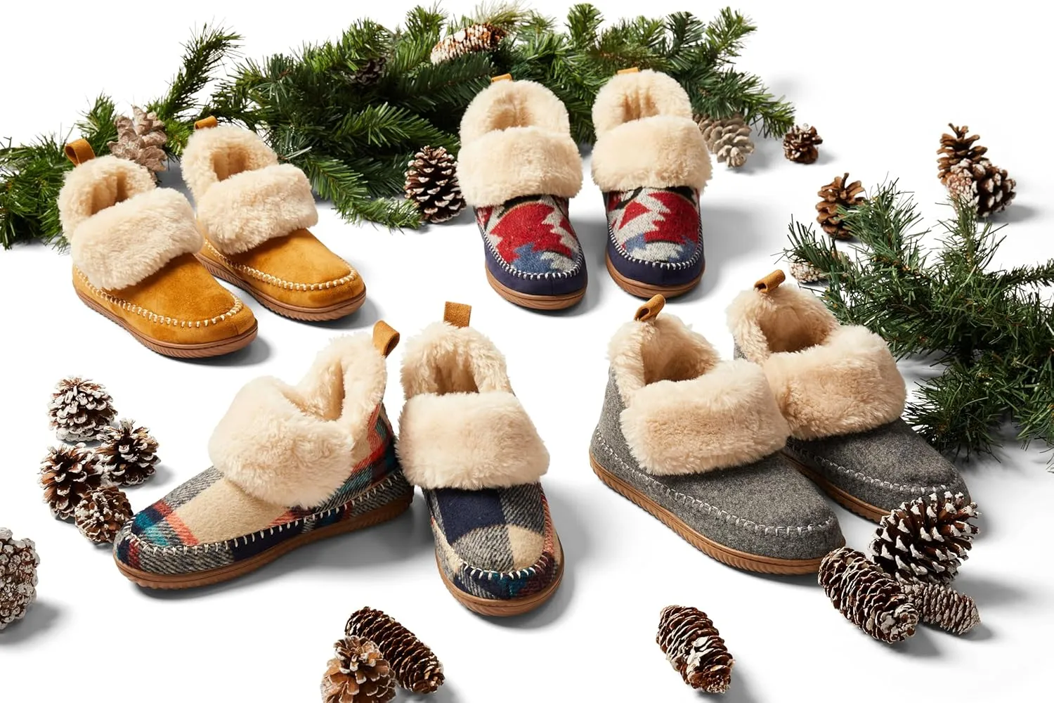 Dearfoams Women's Moritz Indoor/Outdoor Cozy Bootie Camping Furry Slipper