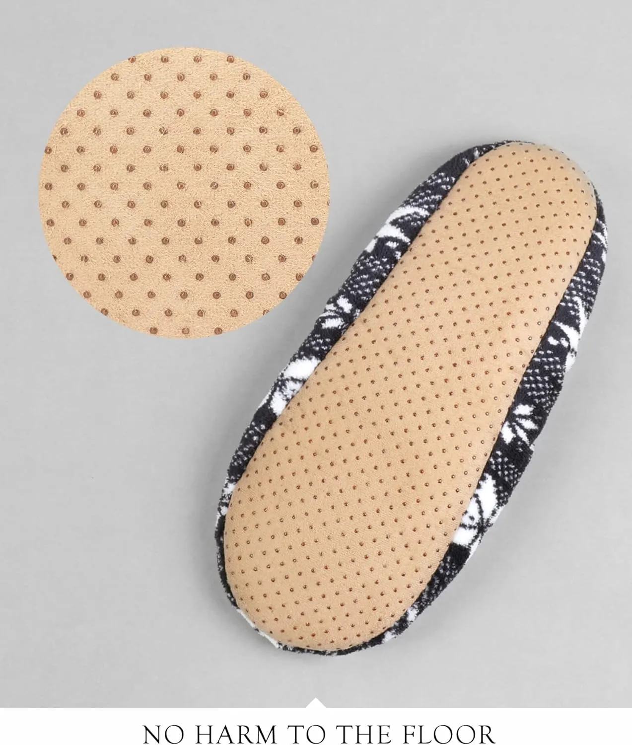 DICUIRD Mens Soft Soles Slipper Socks With Grippers, Cozy&Warm Sherpa Lining Slippers With Non Skid Bottoms, Fuzzy House Slippers