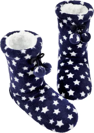 DICUIRD Slipper Socks with Grippers for Women,Winter Cozy&Comfy Boot Slippers for Women