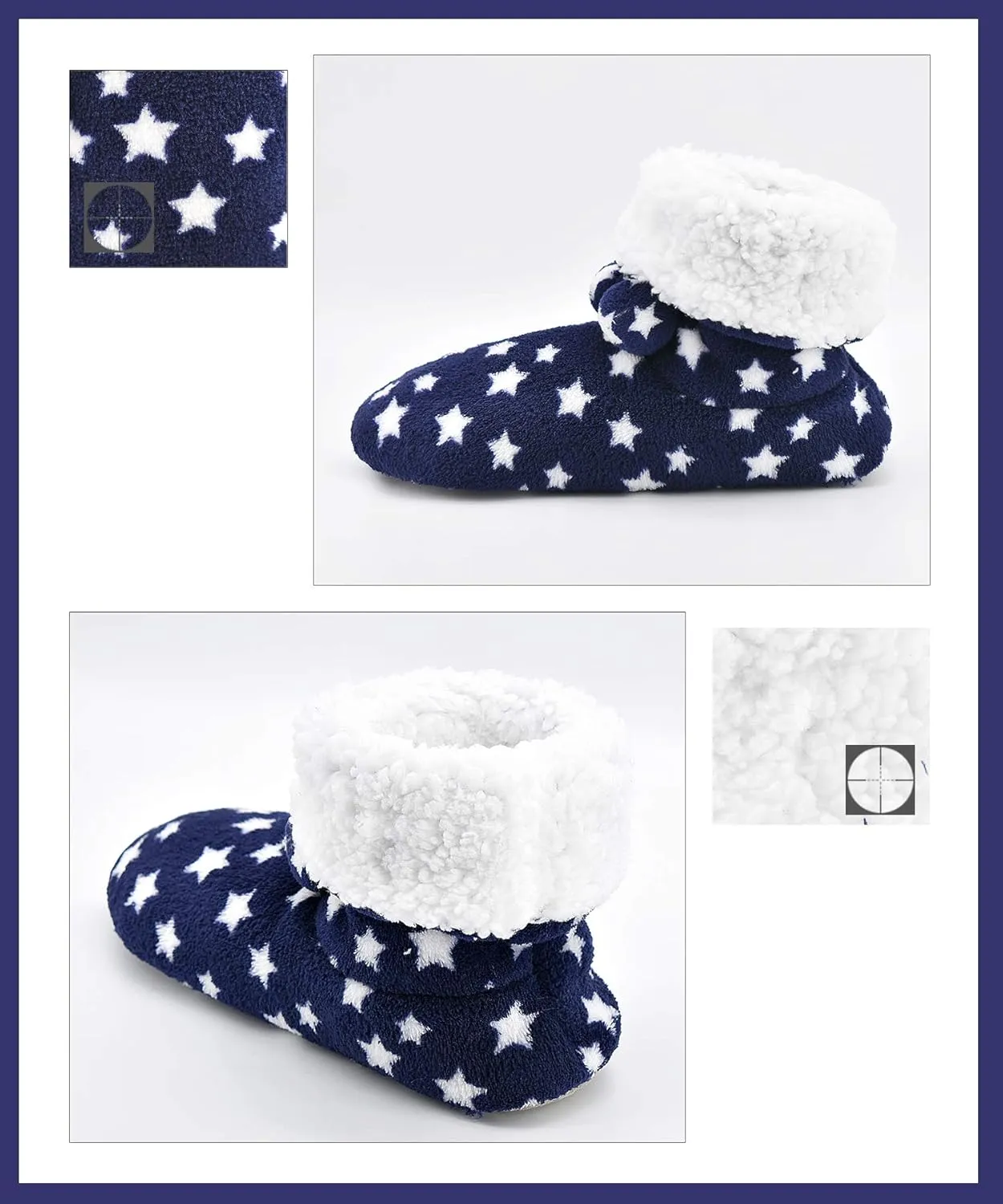 DICUIRD Slipper Socks with Grippers for Women,Winter Cozy&Comfy Boot Slippers for Women
