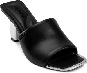 DKNY Women's Kelley Square Toe Heeled Sandal Mule Flat
