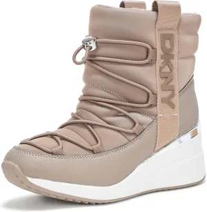 DKNY Women's Perla Wedge Sneaker Boot Heeled Sandal