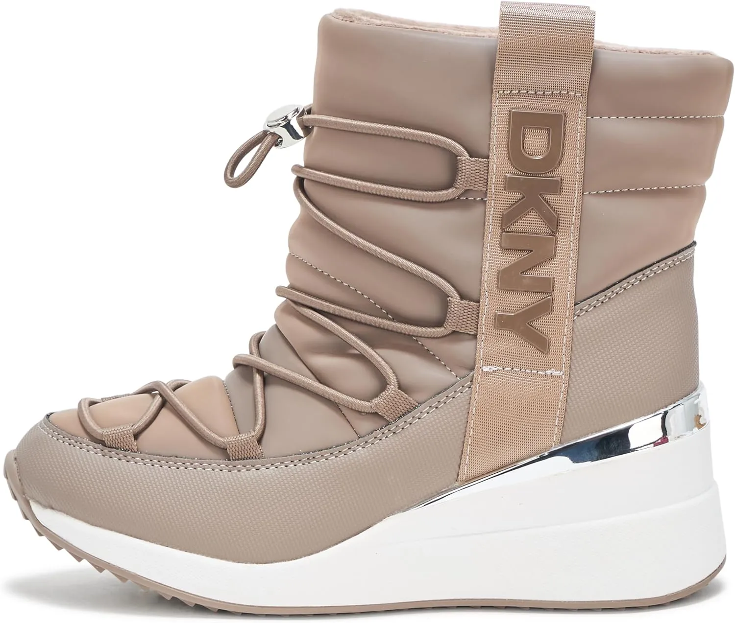DKNY Women's Perla Wedge Sneaker Boot Heeled Sandal
