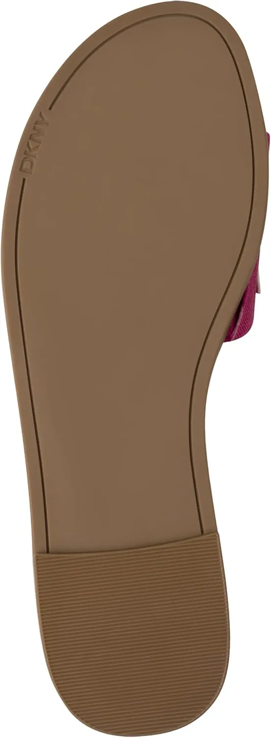 DKNY Women's Willow Flat Slide Sandal with Logo