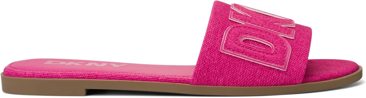 DKNY Women's Willow Flat Slide Sandal with Logo
