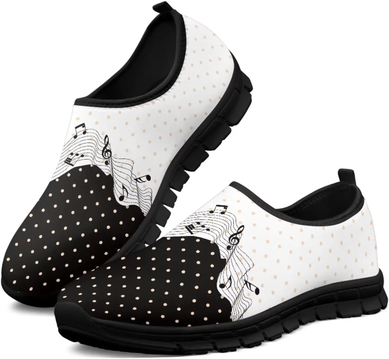 Dog Paw Print Casual Shoes for Women Slip On Low Top Flat Sneakers Breathable Mesh Footwear for Walking