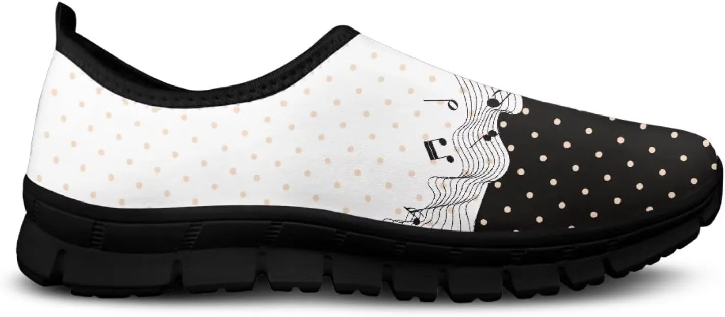 Dog Paw Print Casual Shoes for Women Slip On Low Top Flat Sneakers Breathable Mesh Footwear for Walking