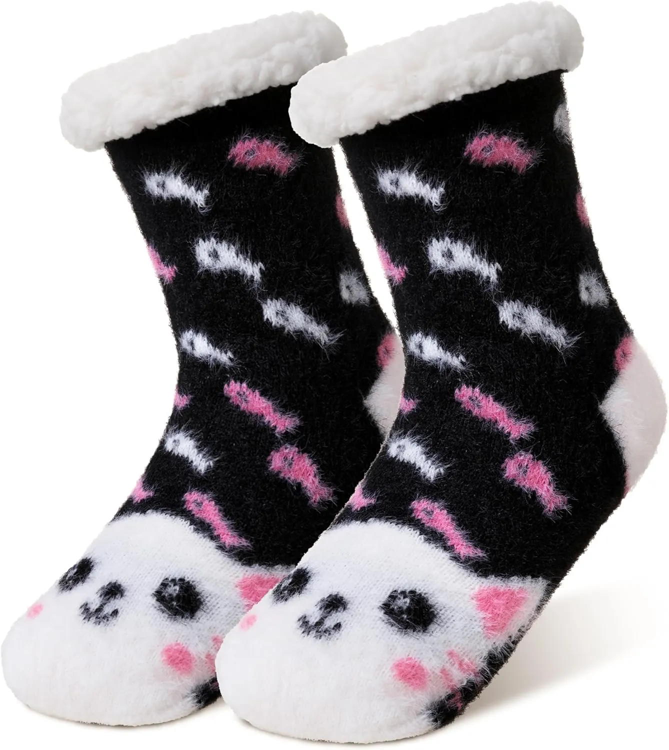 DoSmart Kids Girls Slipper Fuzzy Socks Soft Warm Cozy Animal Anti-Slip Winter Thermal Christmas Indoor Socks