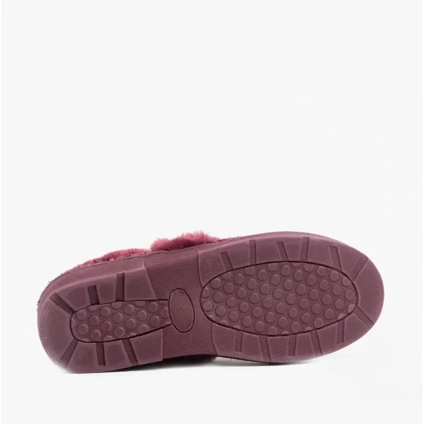 Dr Keller AVON Womens Full Slippers Burgundy