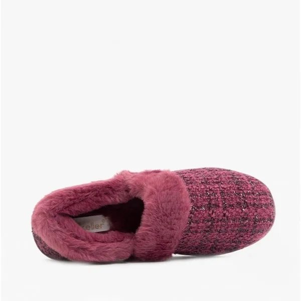 Dr Keller AVON Womens Full Slippers Burgundy