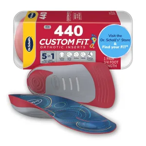 Dr. Scholl’s Custom Fit Orthotics 3/4 Length Inserts CF 440, 5-in-1 All-Day Pain Relief for Feet, Lower Back, Knees, Heel & Plantar Fasciitis, Arch Support Shoe Insoles for Men Women, FSA HSA Eligible