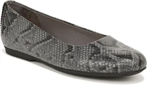 Dr. Scholl's Shoes Womens Wexley Slip On Ballet Flat Loafer Dark Grey Snake Print 11 W