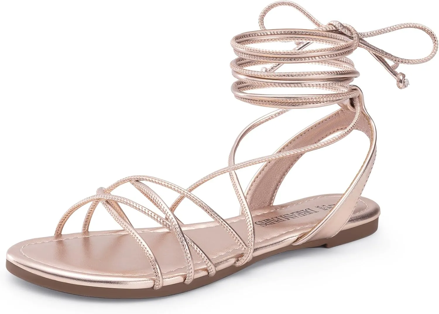 DREAM PAIRS Lace-up Gladiator Sandals Strappy Dressy Summer Flat Sandals for Women