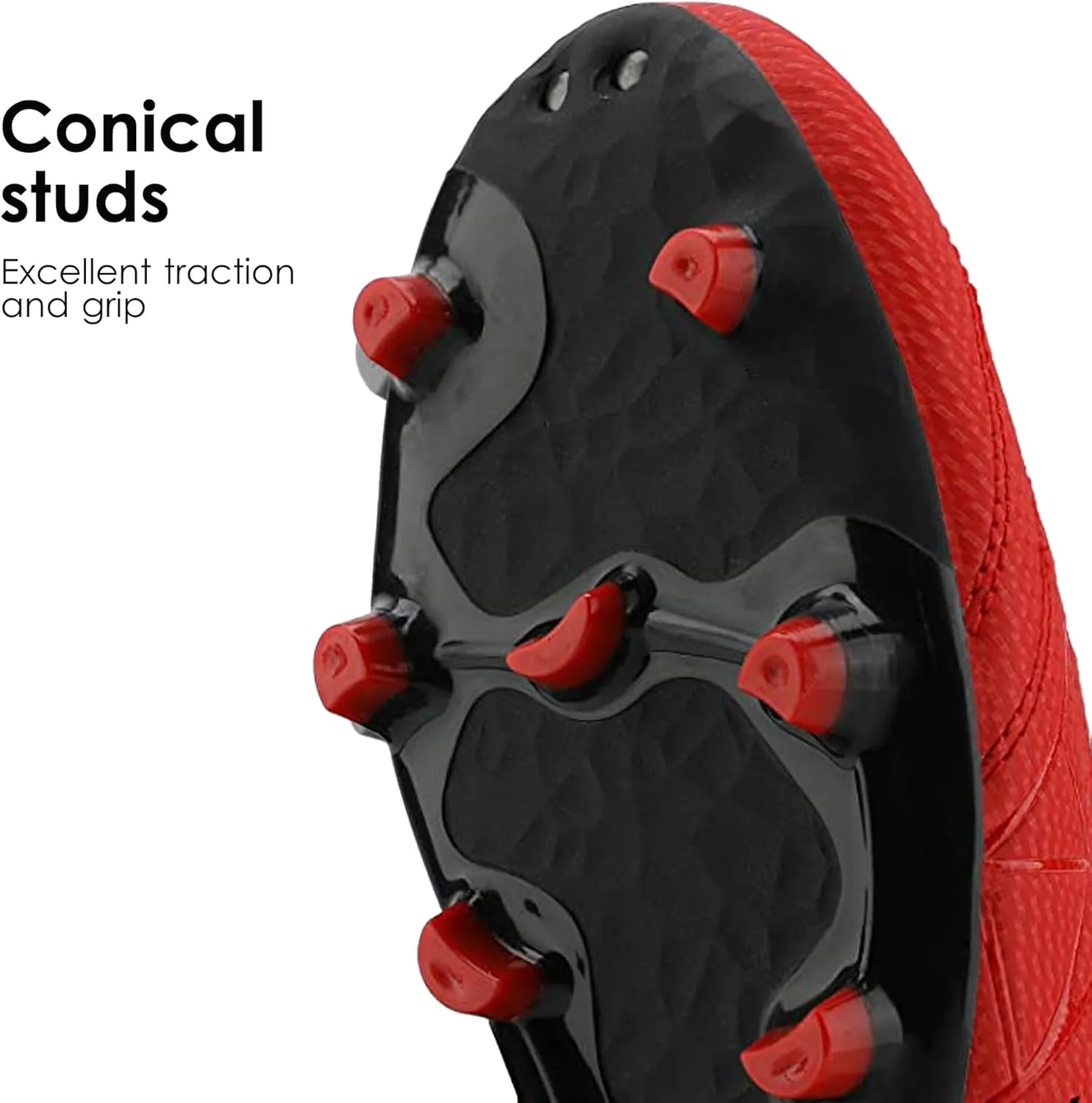 DREAM PAIRS Mens Sport Flexible Athletic Lace Up Light Weight Outdoor Cleats Football Soccer Shoes