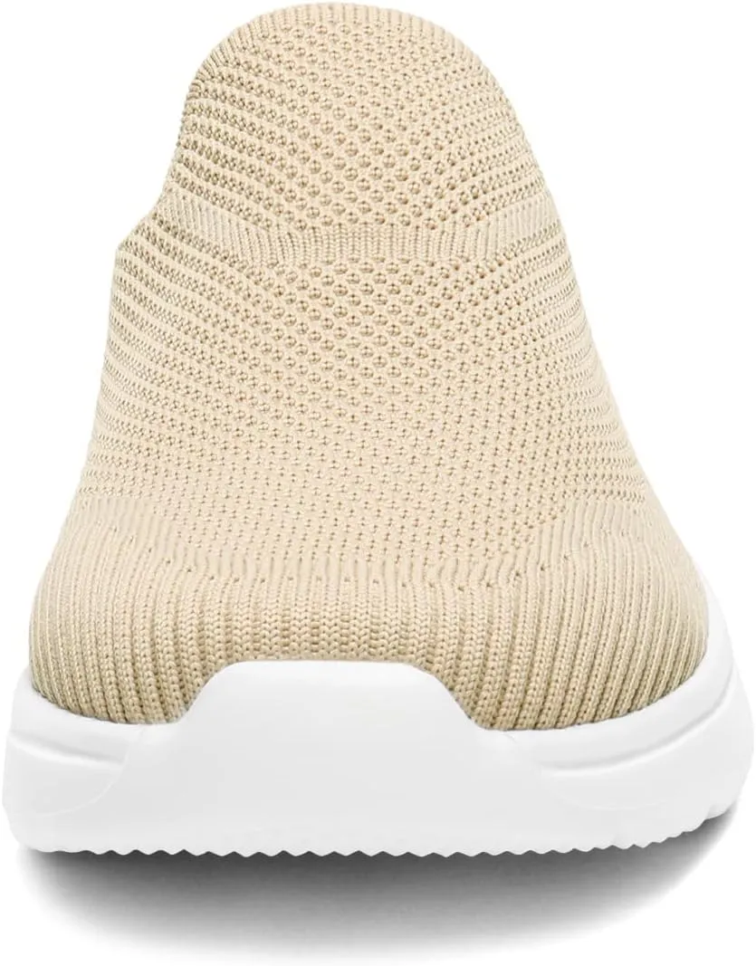 DREAM PAIRS Mules for Women Shoes Slip on Sneakers Knit Flats Lightweight Breathable Comfortable Walking Shoes