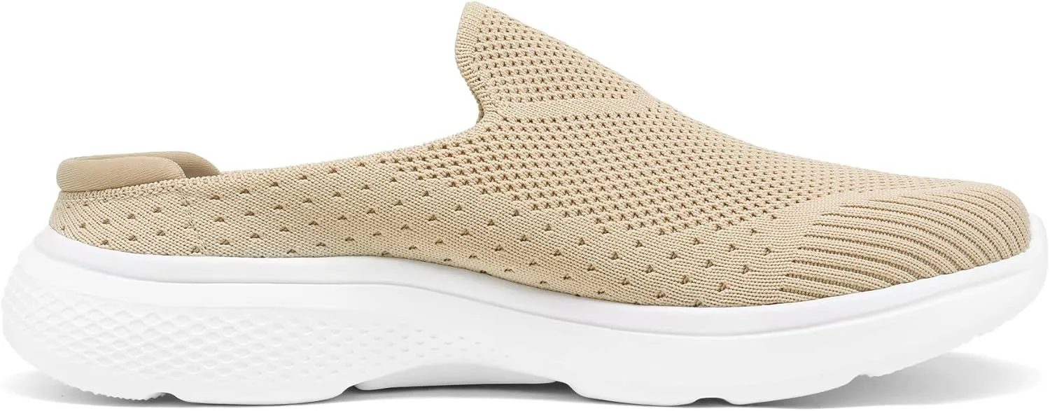 DREAM PAIRS Mules for Women Shoes Slip on Sneakers Knit Flats Lightweight Breathable Comfortable Walking Shoes