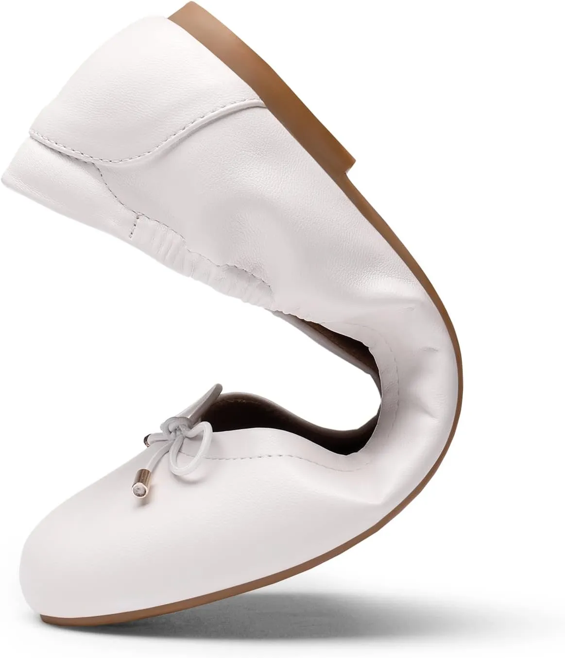 DREAM PAIRS Women's Ballet Flats, Foldable Round Toe Dress Shoes, Comfortable Slip On Work Flat Shoes with Bowknot