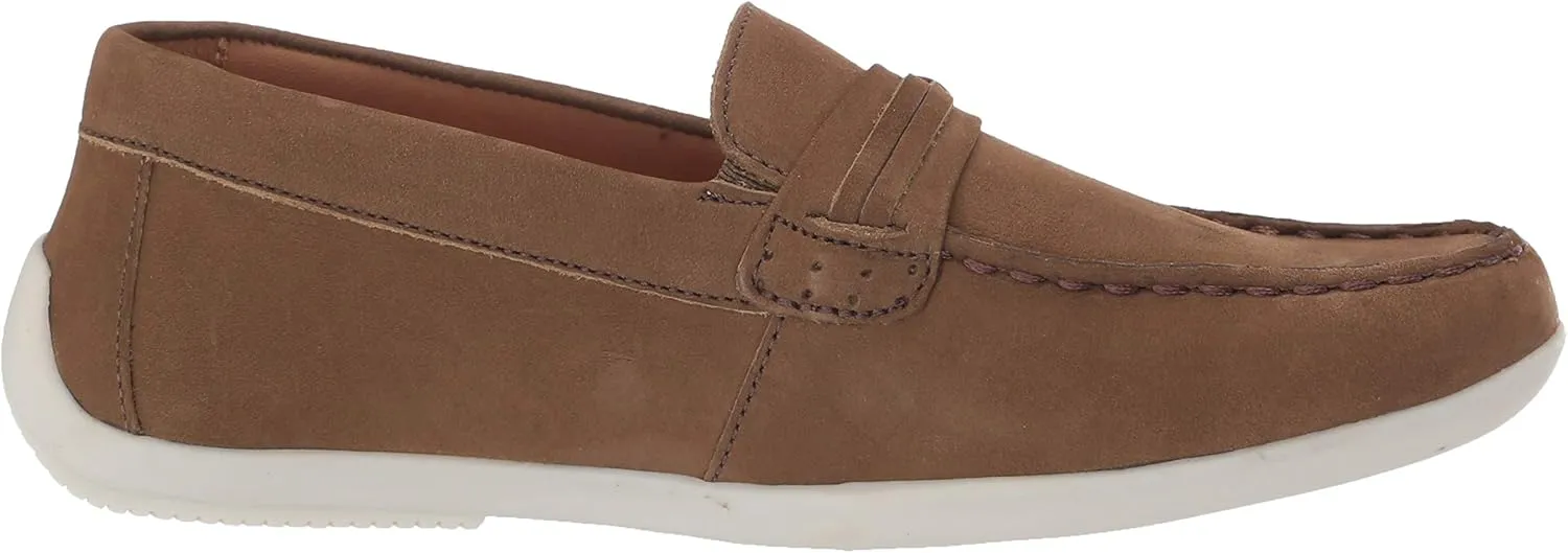Driver Club USA Unisex-Child Boys/Girls Leather Fashion Luxury Driving Loafer with Rope Anchor Detail