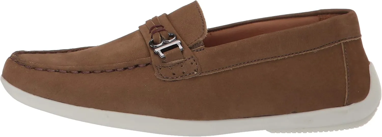 Driver Club USA Unisex-Child Boys/Girls Leather Fashion Luxury Driving Loafer with Rope Anchor Detail