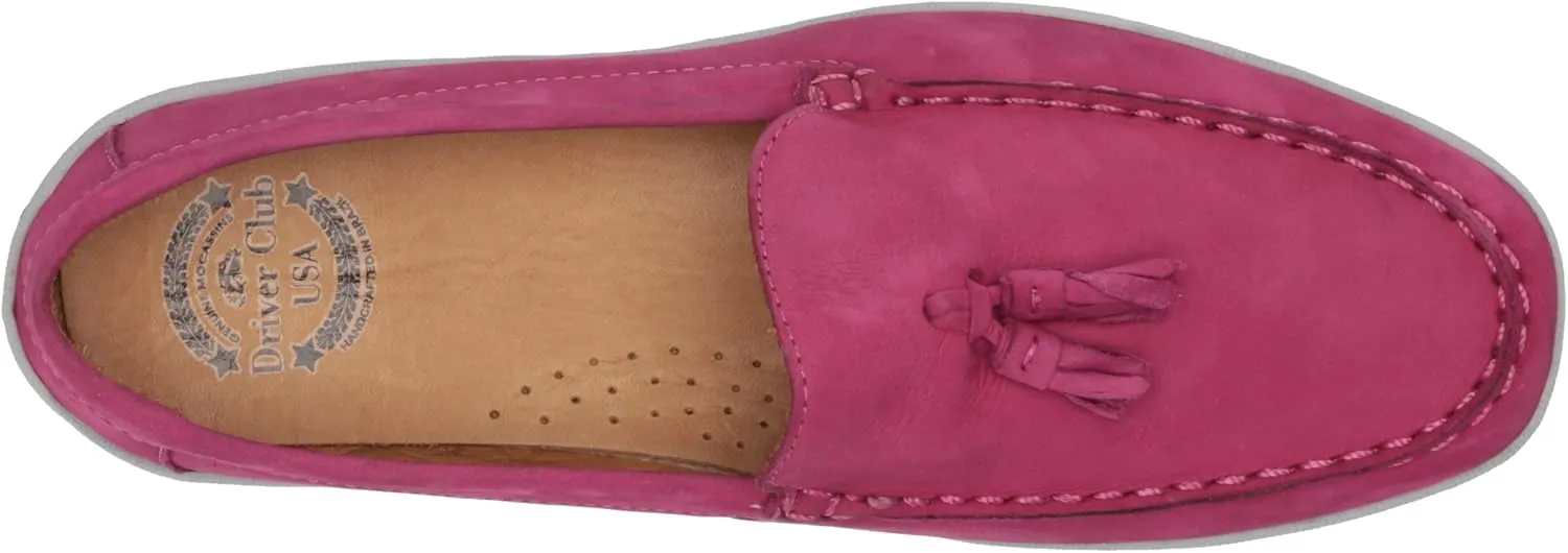 Driver Club USA Unisex-Child Kids Boys/Girls Leather Driving Loafer with Tassle Detail