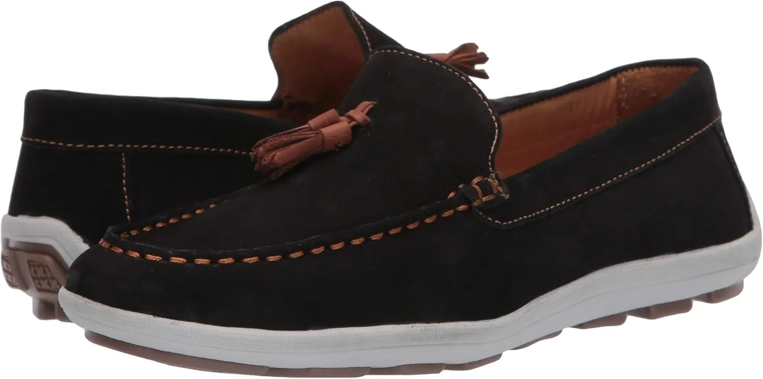 Driver Club USA Unisex-Child Kids Boys/Girls Leather Driving Loafer with Tassle Detail