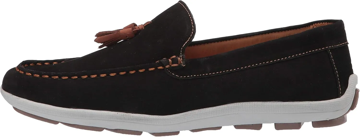 Driver Club USA Unisex-Child Kids Boys/Girls Leather Driving Loafer with Tassle Detail
