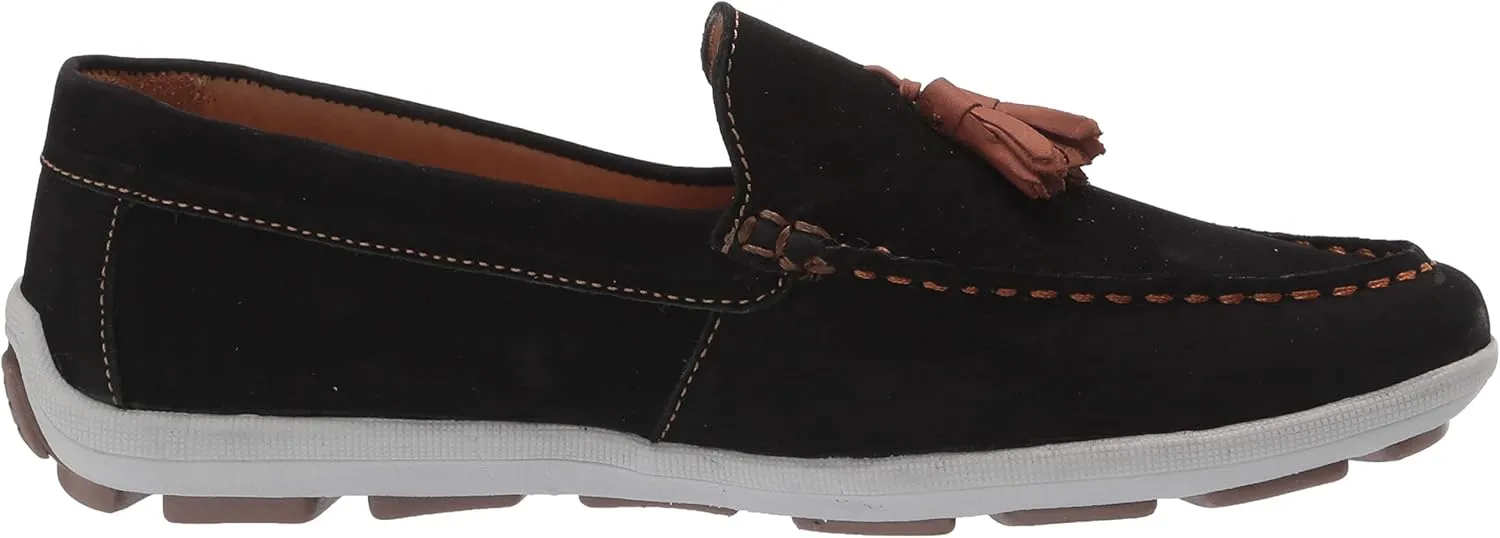 Driver Club USA Unisex-Child Kids Boys/Girls Leather Driving Loafer with Tassle Detail