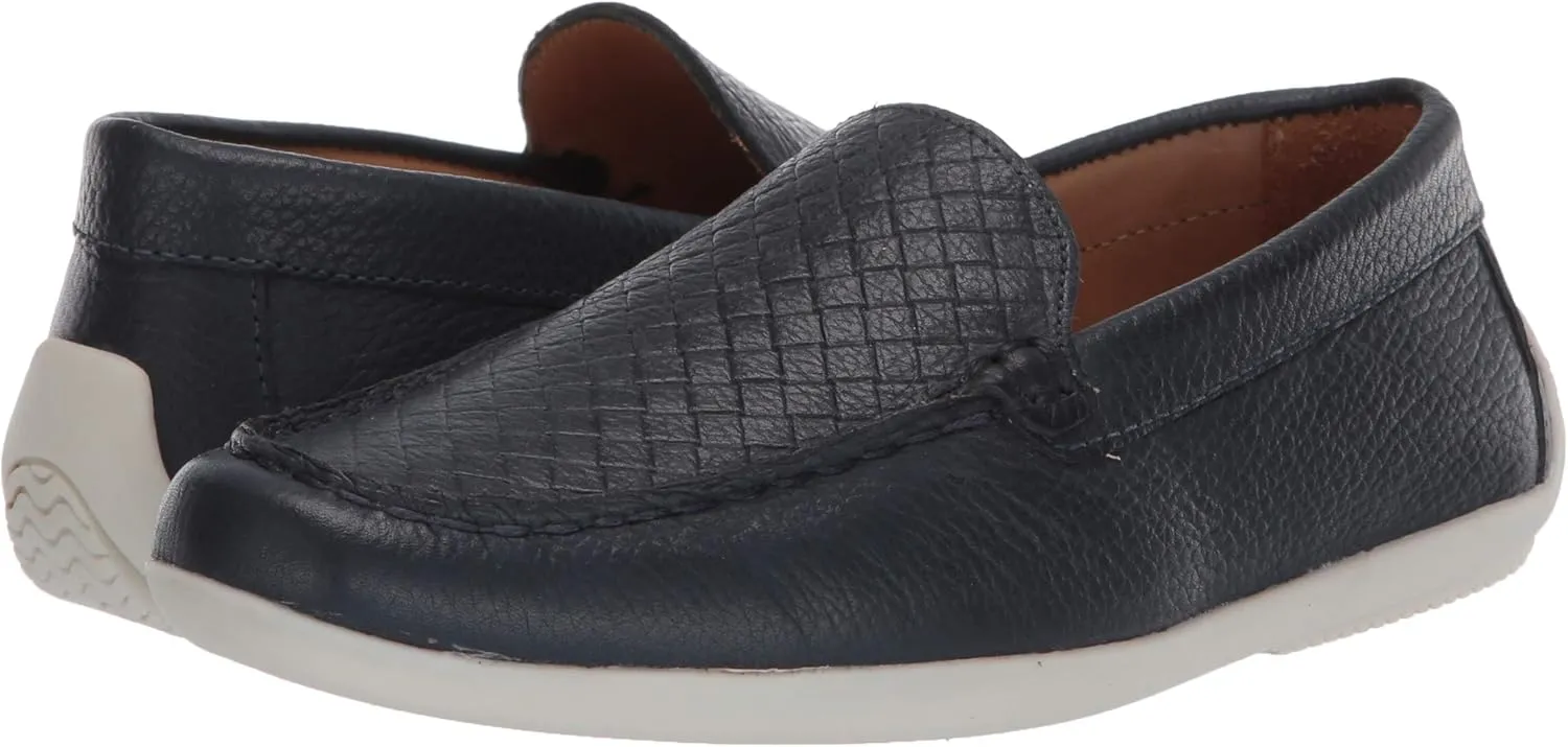 Driver Club USA Unisex-Child Kids Leather Fashion Luxury Driving Loafer with Venetian Detail