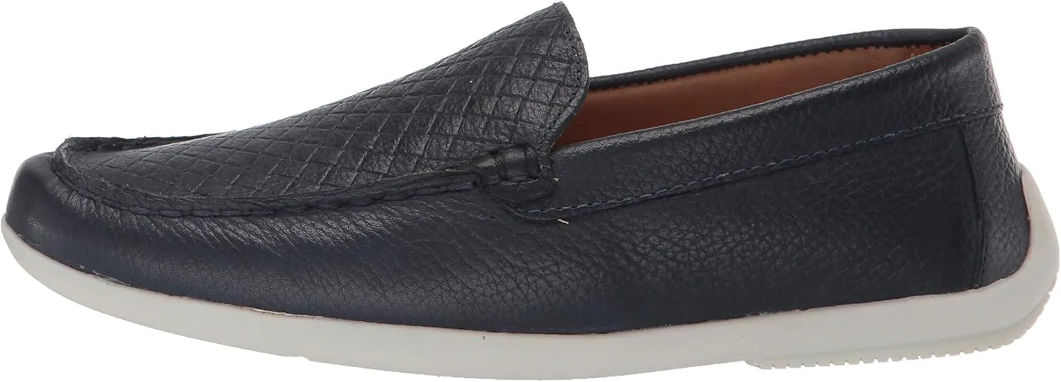 Driver Club USA Unisex-Child Kids Leather Fashion Luxury Driving Loafer with Venetian Detail