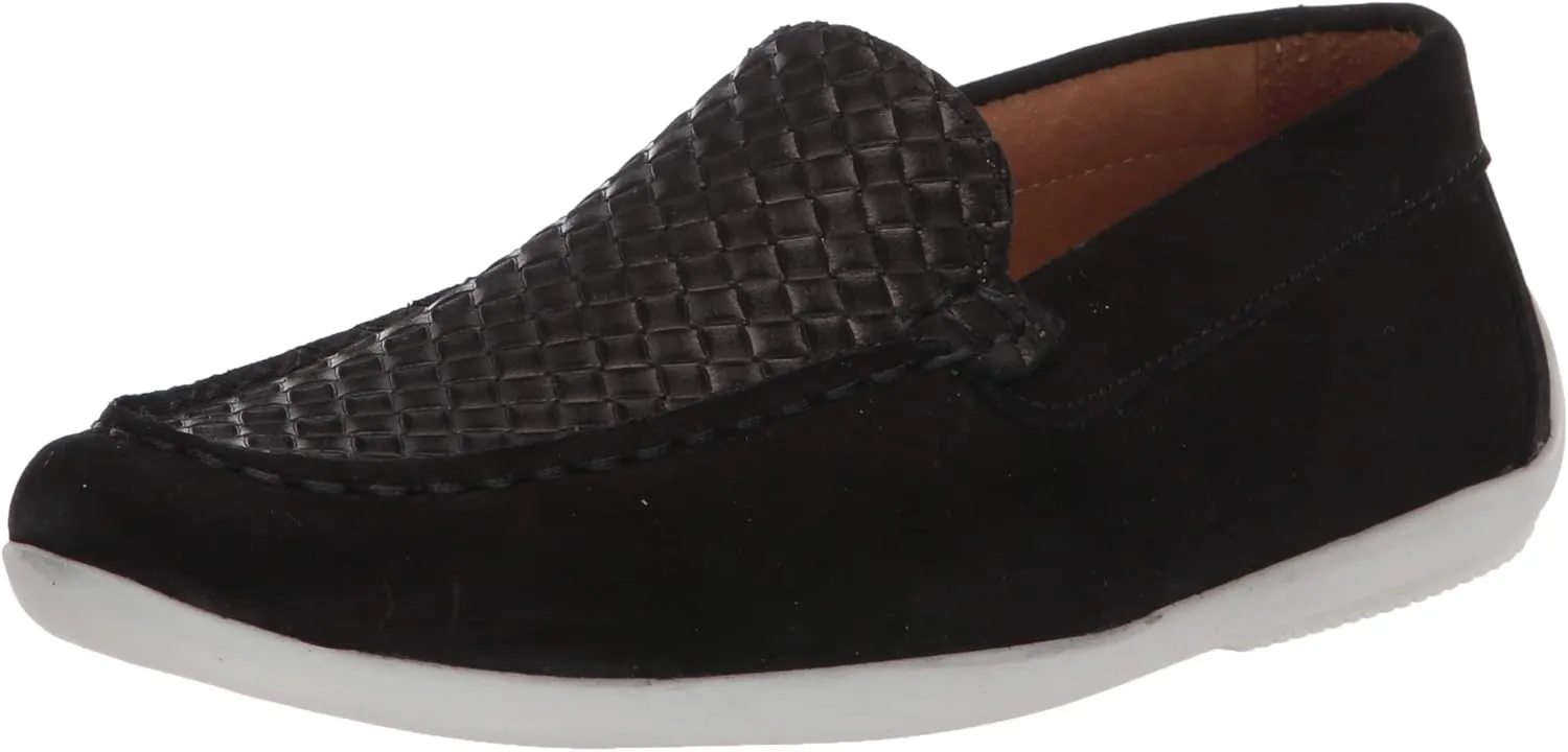 Driver Club USA Unisex-Child Kids Leather Fashion Luxury Driving Loafer with Venetian Detail