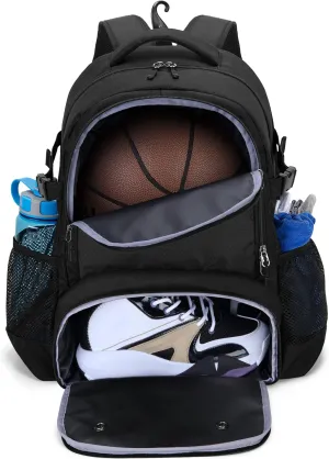 DSLEAF Basketball Bag, Soccer Backpack with Ball Compartment & Shoe Compartment for Basketball, Soccer, Volleyball Sports…