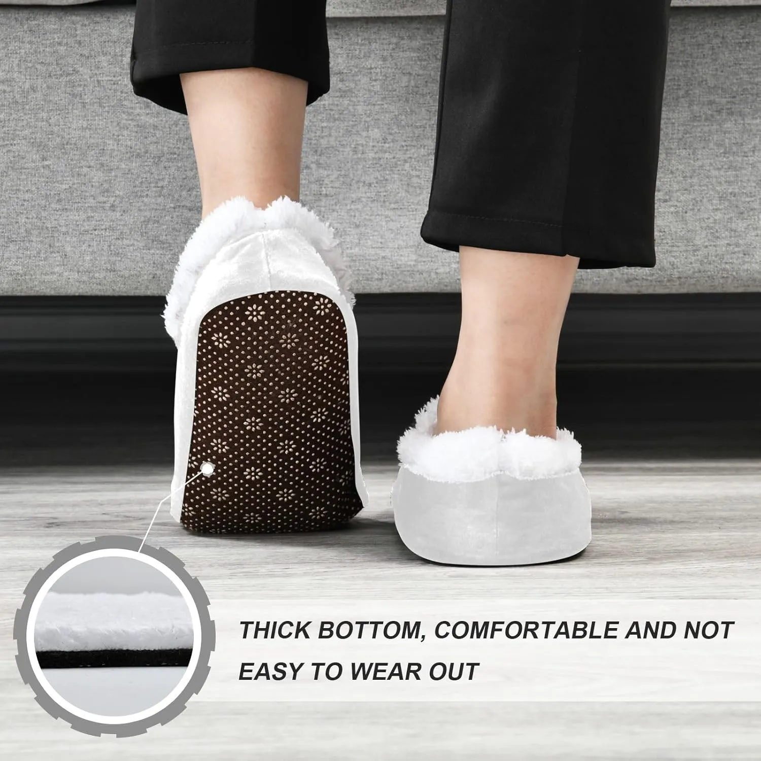 Dussdil Christmas Cardinal Winter Home Winter Slippers Bird Bells Berry Spruce Spa Travel House Slipper Soft Memory Foam Slipper Non Slip for Women Men Hotel Bedroom Shoes Slippers M