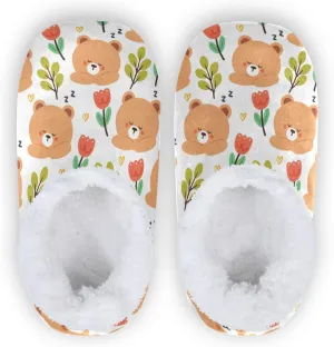 Dussdil Home Winter Slippers Spa Travel House Slipper Soft Memory Foam Slipper Non Slip for Hotel Bedroom Shoes Slippers