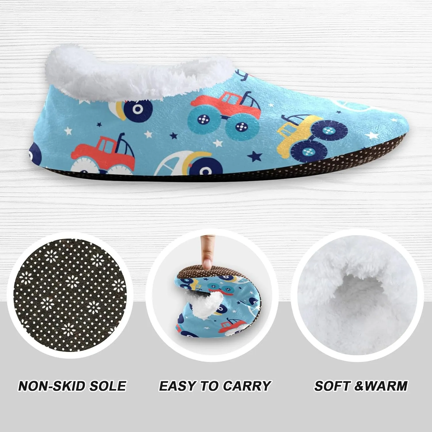 Dussdil Home Winter Slippers Spa Travel House Slipper Soft Memory Foam Slipper Non Slip for Hotel Bedroom Shoes Slippers