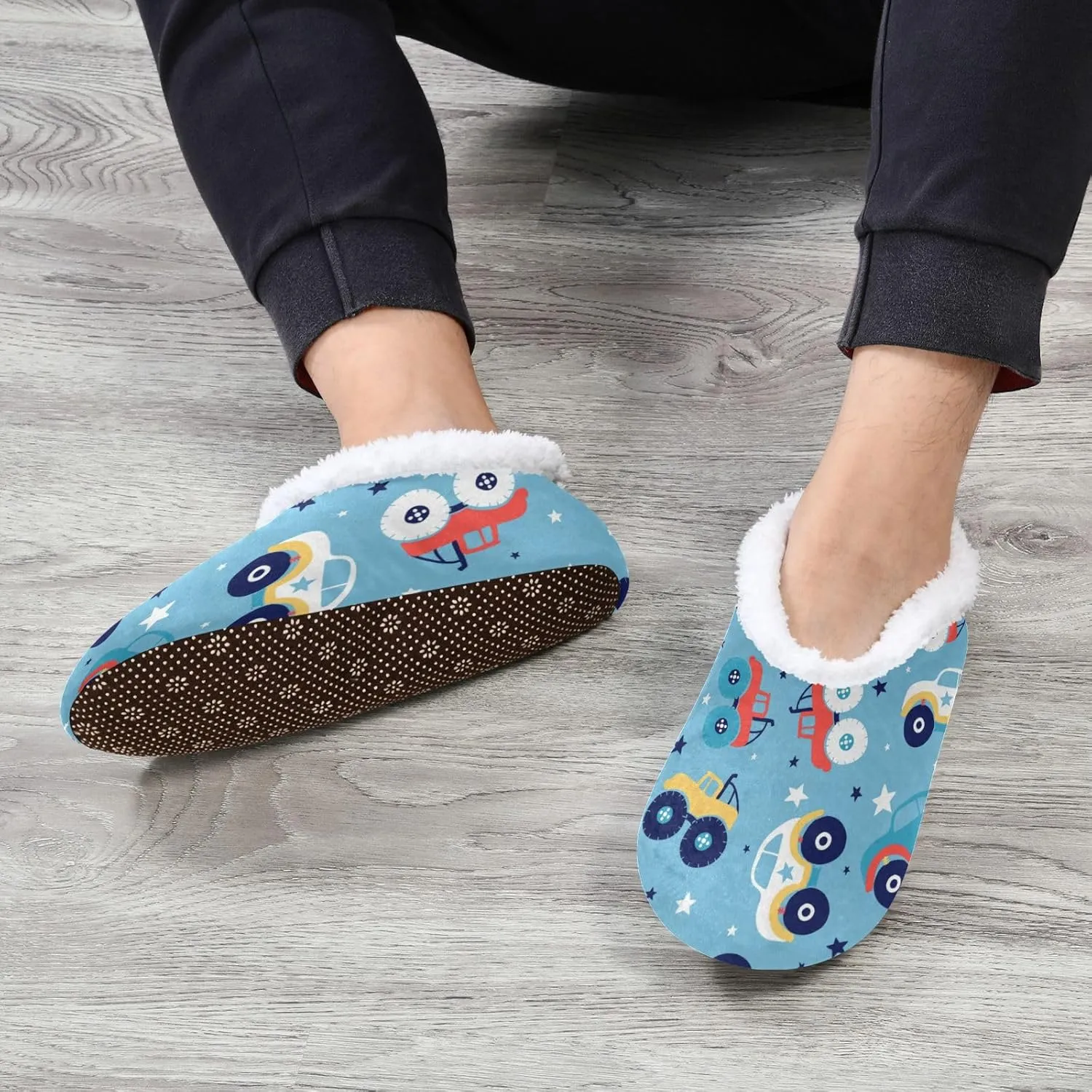 Dussdil Home Winter Slippers Spa Travel House Slipper Soft Memory Foam Slipper Non Slip for Hotel Bedroom Shoes Slippers